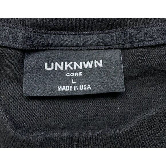 UNKNWN Core Graphic T-shirt Men Large Black Short Sleeve - Picture 4 of 5